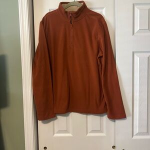 GHBass Men's Rust quarter zip fleece